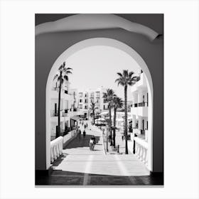 Marbella, Spain, Mediterranean Black And White Photography Analogue 4 Canvas Print