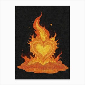 Heart Of Fire 55 Canvas Print