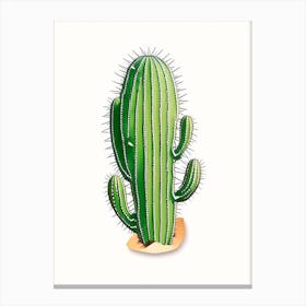 Nopal Cactus Marker Art 1 Canvas Print