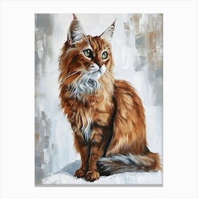 Somali Cat Painting 4 Canvas Print