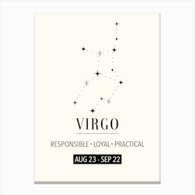 Virgo Zodiac Sign  Canvas Print