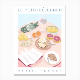 Le Petit Dejeuner French Breakfast Canvas Print