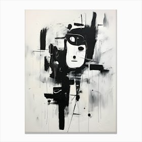 Black And White Abstract Painting Canvas Print