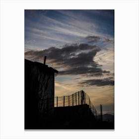 Silhouette Of A House Canvas Print
