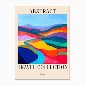Abstract Travel Collection Poster Turkey 1 Canvas Print