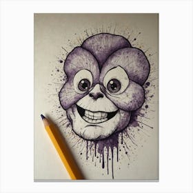 Purple Monster Canvas Print