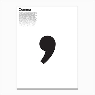 Comma Canvas Print
