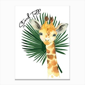 Stand Up Giraffe Canvas Print