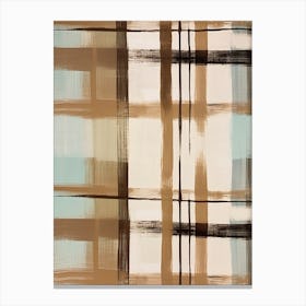 Brown Tones Plaid Pattern 3 Canvas Print