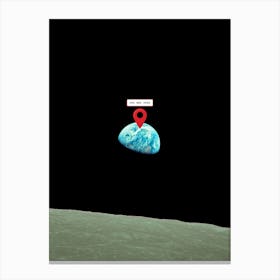 You are here: Earthrise, Apollo 8 — space poster Canvas Print