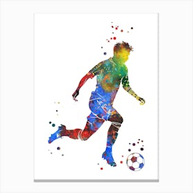 Male Soccer Player 3 Canvas Print