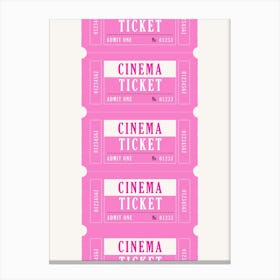 Cinema Ticket Canvas Print