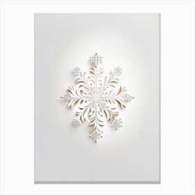 Delicate, Snowflakes, Marker Art 4 Canvas Print