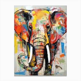 City Strokes Symphony: Elephant's Canvas Print