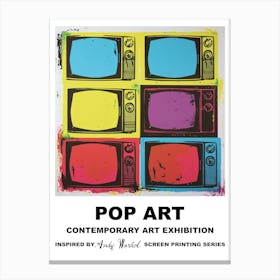 Poster Televisions Pop Art 1 Canvas Print
