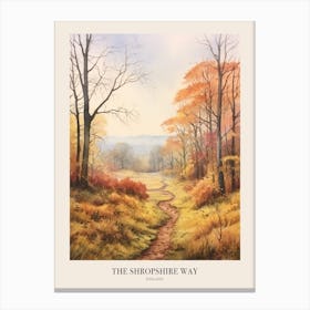 The Shropshire Way England Uk Trail Poster Canvas Print