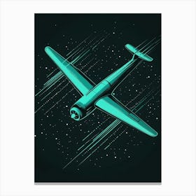 Plane In Space Canvas Print