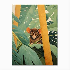 Tarsier 1 Tropical Animal Portrait Canvas Print