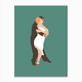 Minimalist Tango Dancers Canvas Print