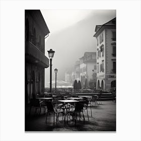 Bolzano, Italy,  Black And White Analogue Photography  3 Canvas Print