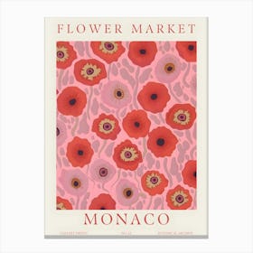 Flower Market Monaco Canvas Print