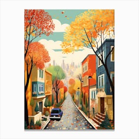 Ankara In Autumn Fall Travel Art 2 Canvas Print