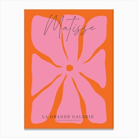 Matisse Inspired Pink Flowers Canvas Print