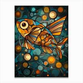 Abstract Fish Illustration Canvas Print