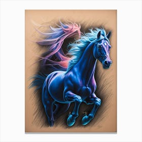 Blue Horse Canvas Print