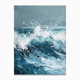 Sea Crashing Canvas Print