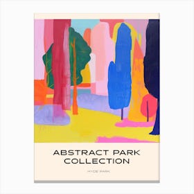 Abstract Park Collection Poster Hyde Park Sydney Australia 4 Canvas Print