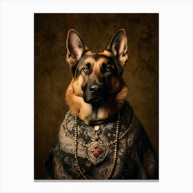 German Shepherd Baroque 2 Canvas Print