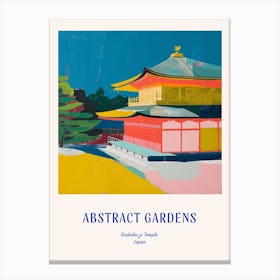 Colourful Gardens Ginkaku Ji  Temple Japan 2 Blue Poster Canvas Print