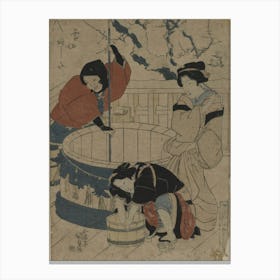 Yuki no ashita, Original from the Library of Congress. Canvas Print