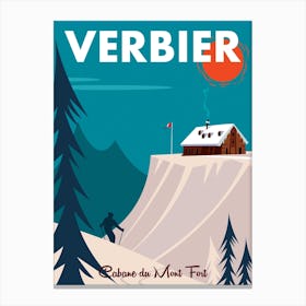 Verbier Mont Fort Poster Canvas Print