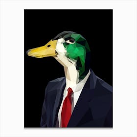 Duck In A Suit meme Canvas Print