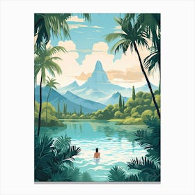 Bora Bora French, Polynesia, Graphic Illustration 2 Canvas Print
