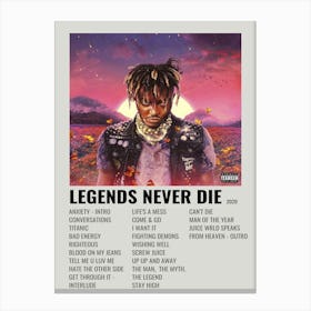 Legends Never Die By Maja Album Poster 1 Canvas Print