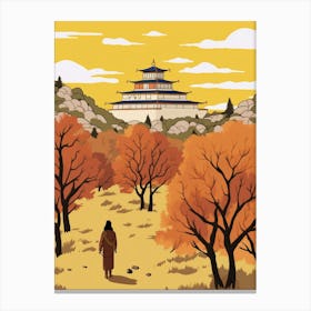Bhutan 3 Travel Illustration Canvas Print