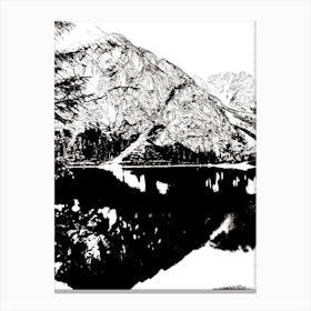 Mountain Drawing Canvas Print