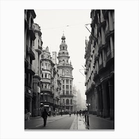 Santander, Spain, Black And White Old Photo 3 Canvas Print