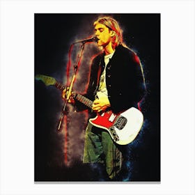 Spirit Of Kurt Cobain Live And Loud Concert In 1993 Canvas Print
