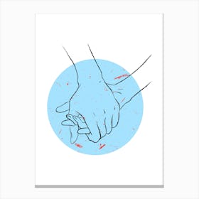 Couple Holding Hands 3 Canvas Print