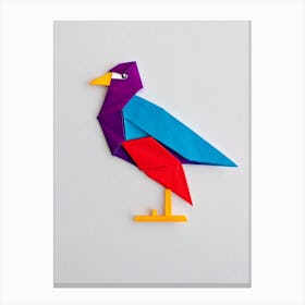 Duck Origami Bird Canvas Print