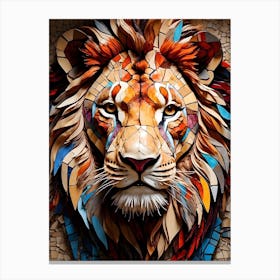 Mosaic Lion 2 Canvas Print