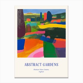 Colourful Gardens Blenheim Palace Gardens England 1 Blue Poster Canvas Print