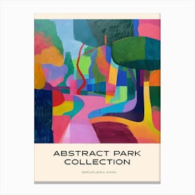 Abstract Park Collection Poster Ibirapuera Park Buenos Aires Argentina 1 Canvas Print