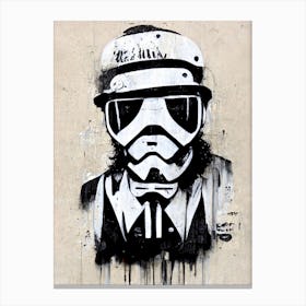 Soldier Clone Stencil Graffiti Street Art Canvas Print
