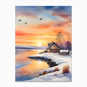 Winter Landscape Painting 6 Canvas Print
