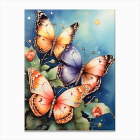 Watercolor Butterfly Painting Canvas Print